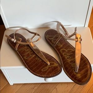 Sam Edelman rose gold flat sandals